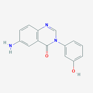molecular formula C14H11N3O2 B2760895 6-Amino-3-(3-hydroxyphenyl)quinazolin-4(3H)-one CAS No. 927987-22-2