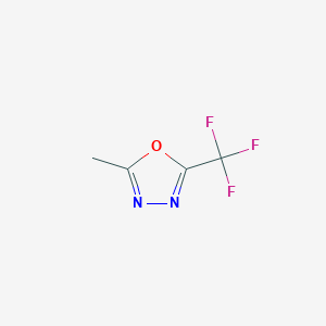 molecular formula C4H3F3N2O B2760896 2-Methyl-5-trifluoromethyl-1,3,4-oxadiazole CAS No. 1036648-53-9