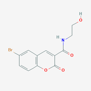 molecular formula C12H10BrNO4 B2760921 6-Bromo-N-(2-hydroxyethyl)-2-oxo-2H-chromene-3-carboxamide CAS No. 2199-81-7