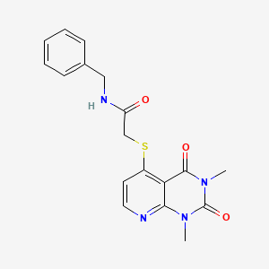 molecular formula C18H18N4O3S B2760924 N-benzyl-2-(1,3-dimethyl-2,4-dioxopyrido[2,3-d]pyrimidin-5-yl)sulfanylacetamide CAS No. 899732-28-6