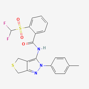 B2760959 2-((difluoromethyl)sulfonyl)-N-(2-(p-tolyl)-4,6-dihydro-2H-thieno[3,4-c]pyrazol-3-yl)benzamide CAS No. 893951-41-2