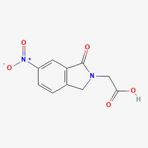 molecular formula C10H8N2O5 B2761003 2-(6-Nitro-1-oxoisoindolin-2-yl)acetic acid CAS No. 694499-69-9