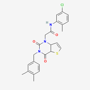 molecular formula C24H22ClN3O3S B2761019 N-(5-chloro-2-methylphenyl)-2-{3-[(3,4-dimethylphenyl)methyl]-2,4-dioxo-1H,2H,3H,4H-thieno[3,2-d]pyrimidin-1-yl}acetamide CAS No. 1252895-23-0