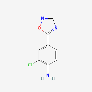 molecular formula C8H6ClN3O B2761025 2-Chloro-4-(1,2,4-oxadiazol-5-yl)aniline CAS No. 1703808-94-9