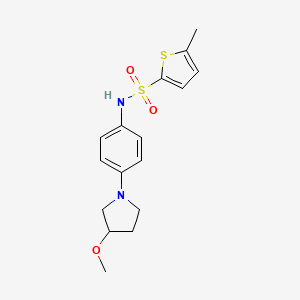 B2761026 N-(4-(3-methoxypyrrolidin-1-yl)phenyl)-5-methylthiophene-2-sulfonamide CAS No. 1797083-31-8