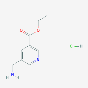 molecular formula C9H13ClN2O2 B2761033 Ethyl 5-(aminomethyl)nicotinate hydrochloride CAS No. 1822787-95-0