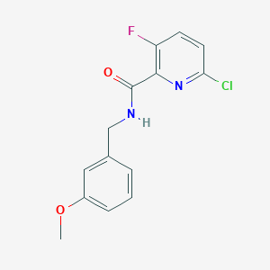 6-chloro-3-fluoro-N-[(3-methoxyphenyl)methyl]pyridine-2-carboxamide