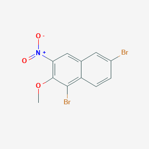 molecular formula C11H7Br2NO3 B2761036 1,6-Dibromo-2-methoxy-3-nitronaphthalene CAS No. 2092001-14-2