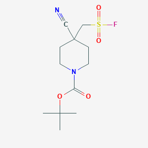 Tert-butyl 4-cyano-4-(fluorosulfonylmethyl)piperidine-1-carboxylate