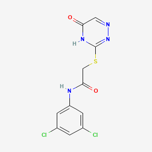 molecular formula C11H8Cl2N4O2S B2761039 N-(3,5-dichlorophenyl)-2-[(5-oxo-4,5-dihydro-1,2,4-triazin-3-yl)sulfanyl]acetamide CAS No. 857491-65-7