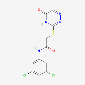 N-(3,5-dichlorophenyl)-2-(5-oxo(4H-1,2,4-triazin-3-ylthio))acetamide