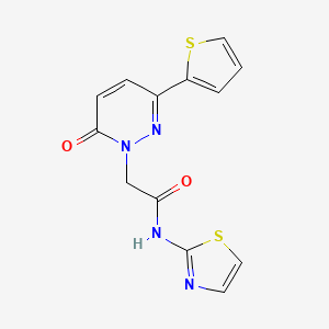 2-(6-oxo-3-(thiophen-2-yl)pyridazin-1(6H)-yl)-N-(thiazol-2-yl)acetamide