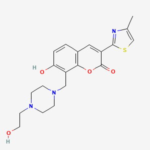 7-hydroxy-8-((4-(2-hydroxyethyl)piperazin-1-yl)methyl)-3-(4-methylthiazol-2-yl)-2H-chromen-2-one