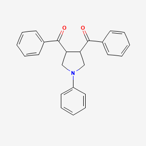 molecular formula C24H21NO2 B2761049 3,4-dibenzoyl-1-phenylpyrrolidine CAS No. 343374-86-7
