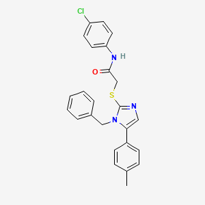 2-((1-benzyl-5-(p-tolyl)-1H-imidazol-2-yl)thio)-N-(4-chlorophenyl)acetamide