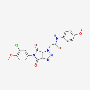 2-[5-(3-chloro-4-methoxyphenyl)-4,6-dioxo-4,5,6,6a-tetrahydropyrrolo[3,4-d][1,2,3]triazol-1(3aH)-yl]-N-(4-methoxyphenyl)acetamide