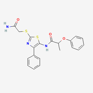 N-(2-((2-amino-2-oxoethyl)thio)-4-phenylthiazol-5-yl)-2-phenoxypropanamide