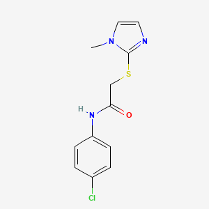 N-(4-chlorophenyl)-2-[(1-methyl-1H-imidazol-2-yl)sulfanyl]acetamide