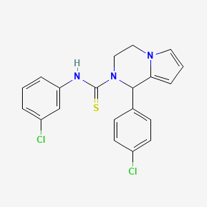 molecular formula C20H17Cl2N3S B2761068 N-(3-chlorophenyl)-1-(4-chlorophenyl)-1H,2H,3H,4H-pyrrolo[1,2-a]pyrazine-2-carbothioamide CAS No. 393823-90-0