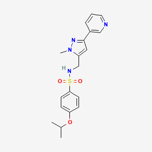 4-isopropoxy-N-((1-methyl-3-(pyridin-3-yl)-1H-pyrazol-5-yl)methyl)benzenesulfonamide