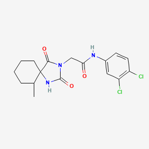 N-(3,4-dichlorophenyl)-2-(6-methyl-2,4-dioxo-1,3-diazaspiro[4.5]decan-3-yl)acetamide