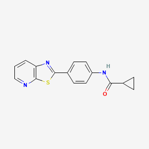 N-(4-(thiazolo[5,4-b]pyridin-2-yl)phenyl)cyclopropanecarboxamide