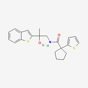 N-(2-(benzo[b]thiophen-2-yl)-2-hydroxypropyl)-1-(thiophen-2-yl)cyclopentanecarboxamide