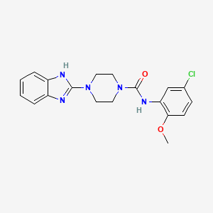 4-(1H-benzo[d]imidazol-2-yl)-N-(5-chloro-2-methoxyphenyl)piperazine-1-carboxamide