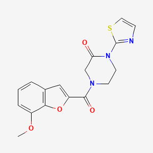 4-(7-Methoxybenzofuran-2-carbonyl)-1-(thiazol-2-yl)piperazin-2-one