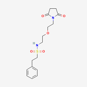 N-(2-(2-(2,5-dioxopyrrolidin-1-yl)ethoxy)ethyl)-2-phenylethane-1-sulfonamide