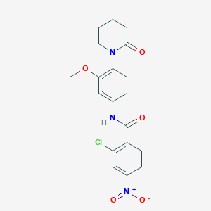 2-chloro-N-(3-methoxy-4-(2-oxopiperidin-1-yl)phenyl)-4-nitrobenzamide