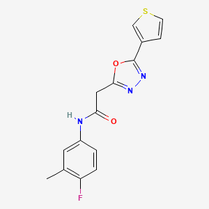 N-(4-fluoro-3-methylphenyl)-2-(5-(thiophen-3-yl)-1,3,4-oxadiazol-2-yl)acetamide