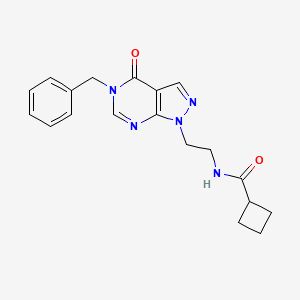 N-(2-(5-benzyl-4-oxo-4,5-dihydro-1H-pyrazolo[3,4-d]pyrimidin-1-yl)ethyl)cyclobutanecarboxamide