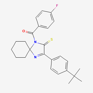 3-(4-Tert-butylphenyl)-1-(4-fluorobenzoyl)-1,4-diazaspiro[4.5]dec-3-ene-2-thione