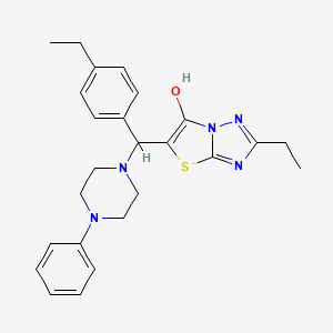 2-Ethyl-5-((4-ethylphenyl)(4-phenylpiperazin-1-yl)methyl)thiazolo[3,2-b][1,2,4]triazol-6-ol