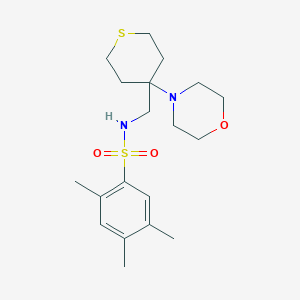 2,4,5-Trimethyl-N-[(4-morpholin-4-ylthian-4-yl)methyl]benzenesulfonamide