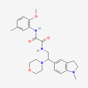 molecular formula C25H32N4O4 B2761125 N1-(2-methoxy-5-methylphenyl)-N2-(2-(1-methylindolin-5-yl)-2-morpholinoethyl)oxalamide CAS No. 921924-26-7