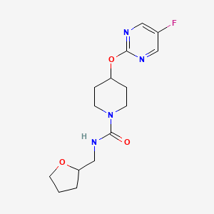 4-(5-Fluoropyrimidin-2-yl)oxy-N-(oxolan-2-ylmethyl)piperidine-1-carboxamide