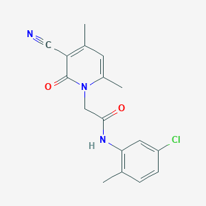 molecular formula C17H16ClN3O2 B2761132 N-(5-chloro-2-methylphenyl)-2-(3-cyano-4,6-dimethyl-2-oxo-1,2-dihydropyridin-1-yl)acetamide CAS No. 876718-21-7