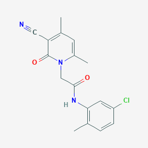 molecular formula C17H16ClN3O2 B2761132 N-(5-chloro-2-methylphenyl)-2-(3-cyano-4,6-dimethyl-2-oxopyridin-1(2H)-yl)acetamide CAS No. 876718-21-7