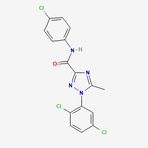 molecular formula C16H11Cl3N4O B2761137 N-(4-chlorophenyl)-1-(2,5-dichlorophenyl)-5-methyl-1H-1,2,4-triazole-3-carboxamide CAS No. 338398-32-6