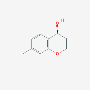 molecular formula C11H14O2 B2761141 (4R)-7,8-dimethyl-3,4-dihydro-2H-1-benzopyran-4-ol CAS No. 1567934-82-0