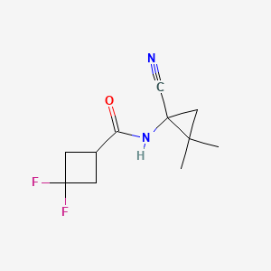 molecular formula C11H14F2N2O B2761145 N-(1-Cyano-2,2-dimethylcyclopropyl)-3,3-difluorocyclobutane-1-carboxamide CAS No. 2217458-63-2