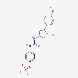 1-(1-(4-Methoxyphenyl)-5-oxopyrrolidin-3-yl)-3-(4-(trifluoromethoxy)phenyl)urea