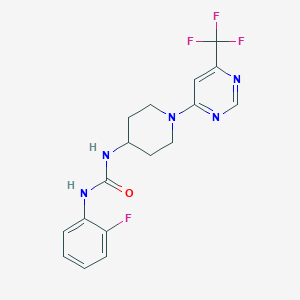 1-(2-Fluorophenyl)-3-(1-(6-(trifluoromethyl)pyrimidin-4-yl)piperidin-4-yl)urea