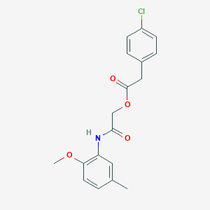 [2-(2-Methoxy-5-methylanilino)-2-oxoethyl] 2-(4-chlorophenyl)acetate