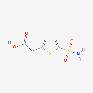 molecular formula C6H7NO4S2 B2761168 2-(5-Sulfamoylthiophen-2-yl)acetic acid CAS No. 923198-70-3