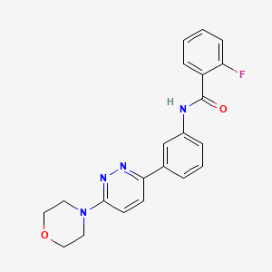 2-fluoro-N-(3-(6-morpholinopyridazin-3-yl)phenyl)benzamide
