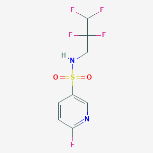molecular formula C8H7F5N2O2S B2761195 6-Fluoro-N-(2,2,3,3-tetrafluoropropyl)pyridine-3-sulfonamide CAS No. 2176297-17-7