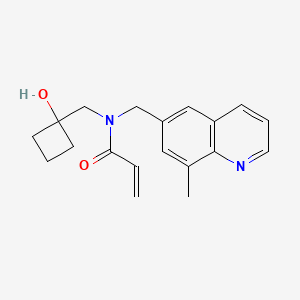 N-[(1-Hydroxycyclobutyl)methyl]-N-[(8-methylquinolin-6-yl)methyl]prop-2-enamide
